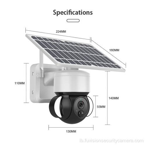 Nei Design Wifi Waasserdicht Solar Power Camera